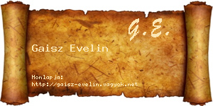Gaisz Evelin névjegykártya